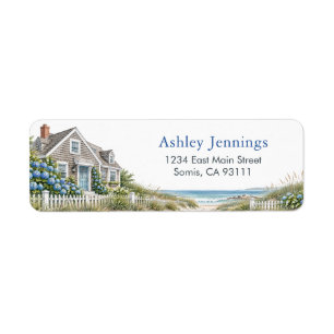 Beach House Return Address Labels Coastal Custom