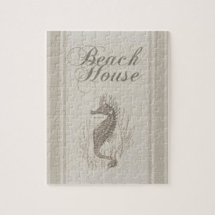 Beach House Seahorse Seashore Jigsaw Puzzle