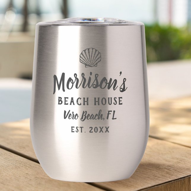 Beach House Seashell Clam Shell Personalized Name (Creator Uploaded)