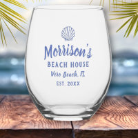 Beach House Seashell Clam Shell Personalized Name