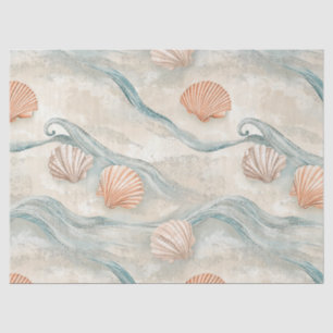 Beach House Seashell Pattern Tissue Paper
