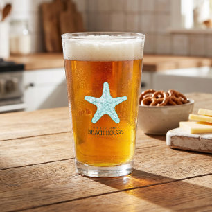 Beach House Starfish Aqua Blue ID623 Glass