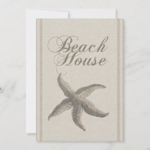 Beach House Starfish Seashore Invitation