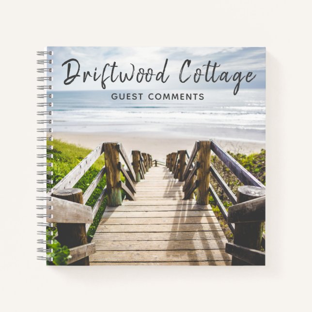 Beach House Vacation Comments Guest Book (Front)