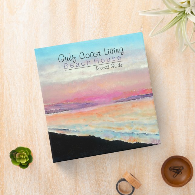 Beach House Vacation Home Guest Information Binder (In Situ)
