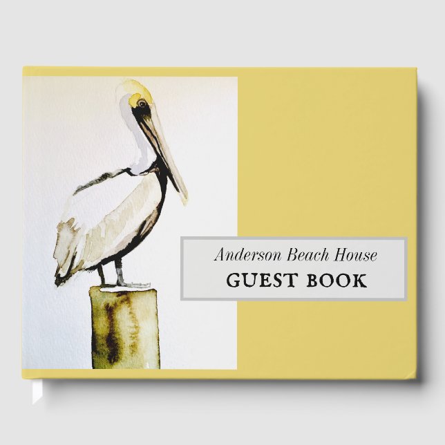 Beach house vacation home pelican guest book (Front)