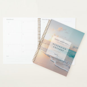 Beach House Vacation Photo Guest Bookings Planner
