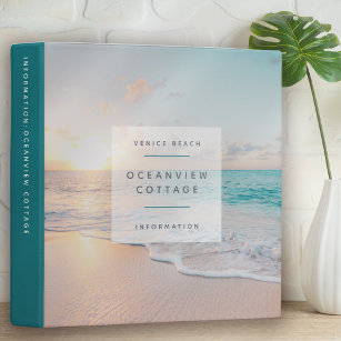 Beach House Vacation Photo Guest Information  Binder