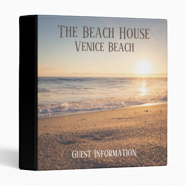 Beach House Vacation Rental Binder (Front/Spine)