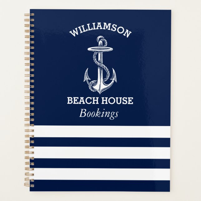 Beach House Vacation Rental Bookings Planner (Front)