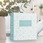 Beach House Vacation Rental Guest Information Binder<br><div class="desc">Our coastal chic binder is perfect for sharing and organizing guest information for your vacation rental, beach house or beach cottage. Featuring a summery colour palette of turquoise aqua and white, the binder's front and back are covered in a starfish pattern, with a solid aqua spine. Personalize the front with...</div>