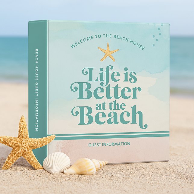Beach House Vacation Rental Guest Information Binder (Beach House Vacation Rental Guest Information 3 Ring Binder)