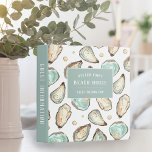 Beach House Vacation Rental Guest Information Binder<br><div class="desc">Our coastal chic binder is perfect for sharing and organizing guest information for your vacation rental, beach house or beach cottage. Featuring a summery colour palette of turquoise aqua and white, the binder's front and back are covered in a pattern of watercolor oysters and pearls. Personalize the front with three...</div>