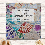 Beach House Vacation Rental Guest Information Binder<br><div class="desc">This beach house Guest Information Binder features a shell mosaic and customized text. Perfect for a beach house rental. Use the Customize Further option to change the text size, style, or colour. Because we create our artwork you won't find this exact image from other designers. Original Mosaic © Michele Davies....</div>