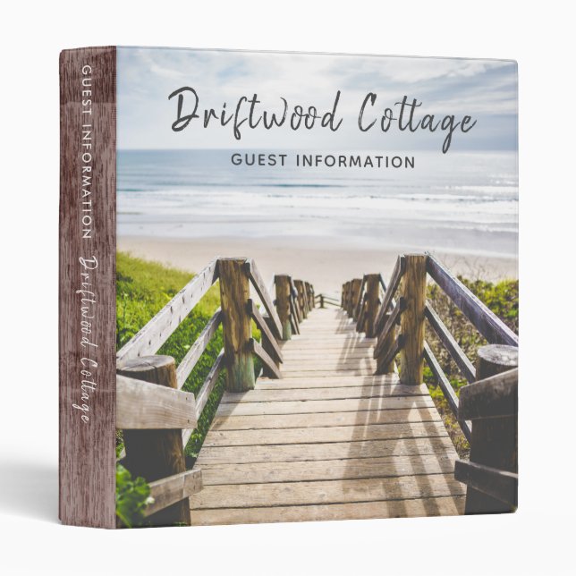 Beach House Vacation Rental Guest Information Binder (Front/Spine)