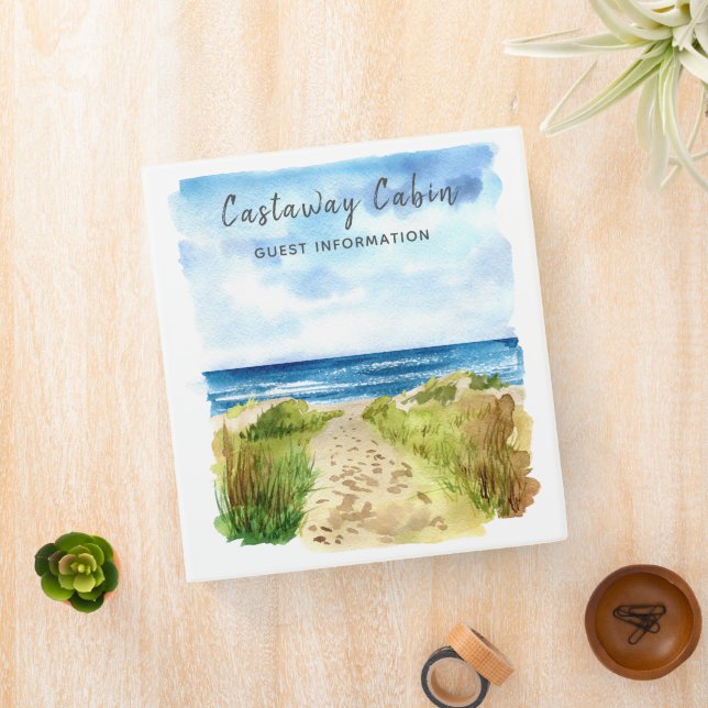 Beach House Vacation Rental Guest Information Binder (In Situ)