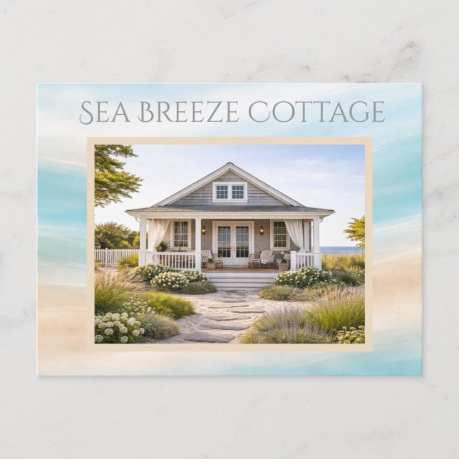 Beach House Vacation Rental Keepsake Card (Front)