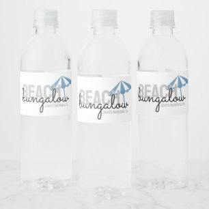 Beach House Vacation Rental Welcome Gift -  Water Bottle Label
