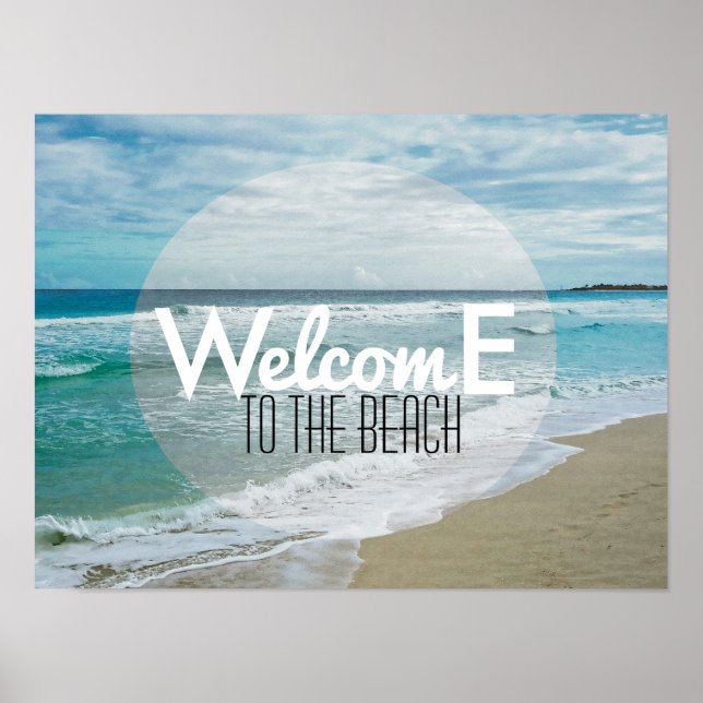 beach house welcome poster wall art (Front)