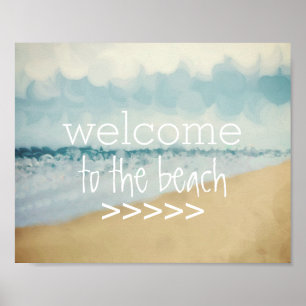 beach house welcome poster wall art
