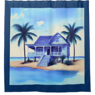 Beach House with Palm Trees