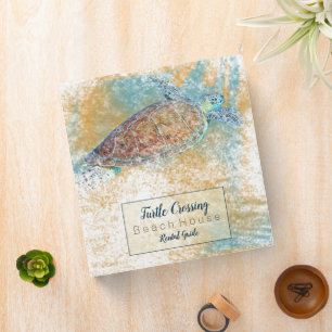 Beach House With Sea Turtle Artwork Binder