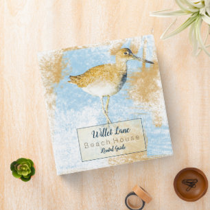 Beach House With Willet Shorebird   Guest Binder