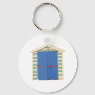 Beach Hut Keyring