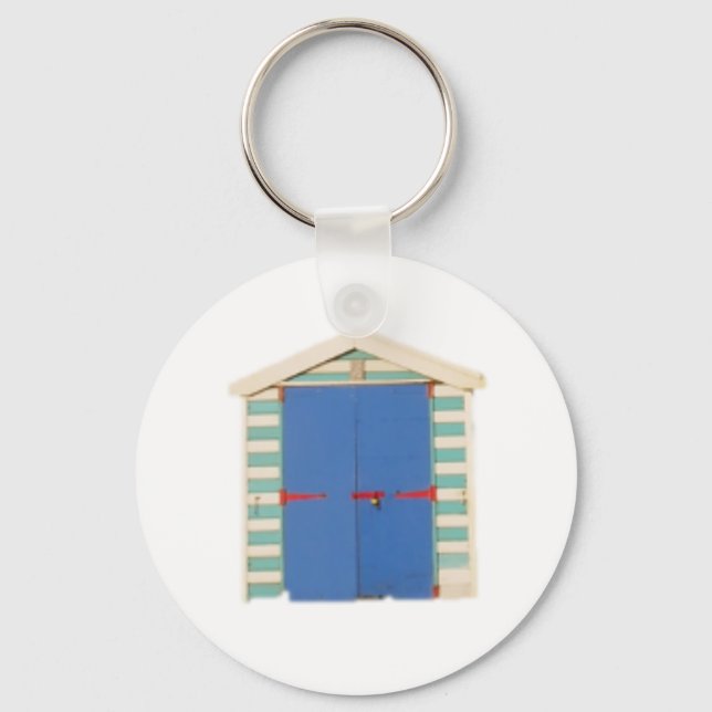 Beach Hut Keyring (Front)