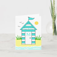 Beach Hut Light Blue Card