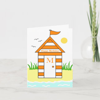 Beach Hut Orange Card