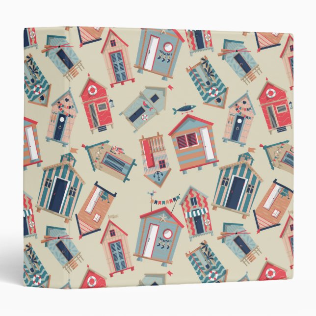 Beach Hut Pattern Binder (Front/Spine)