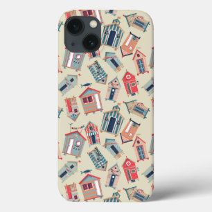 Beach Hut Pattern iPhone 13 Case
