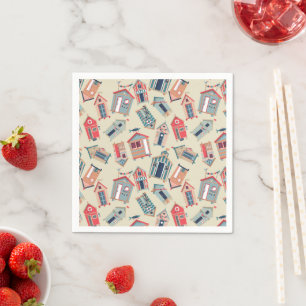 Beach Hut Pattern Napkin