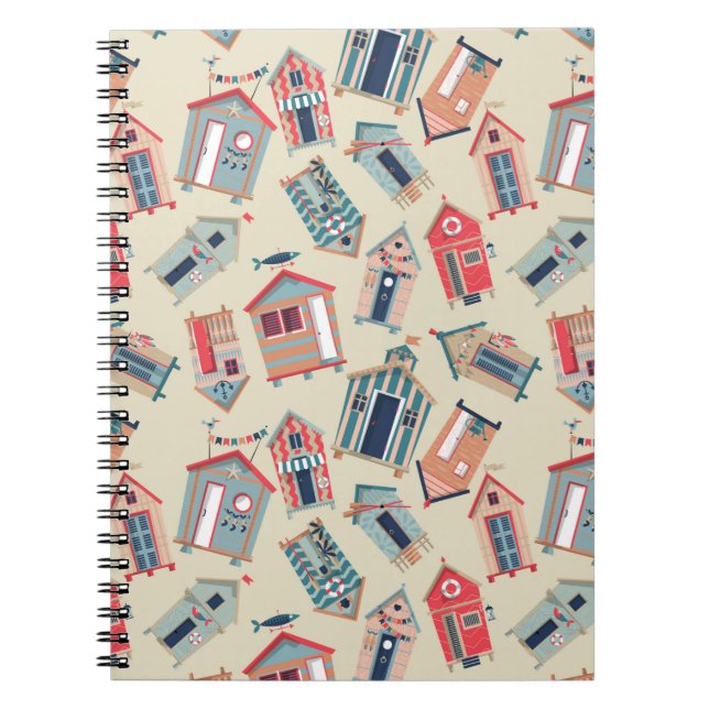 Beach Hut Pattern Notebook (Front)