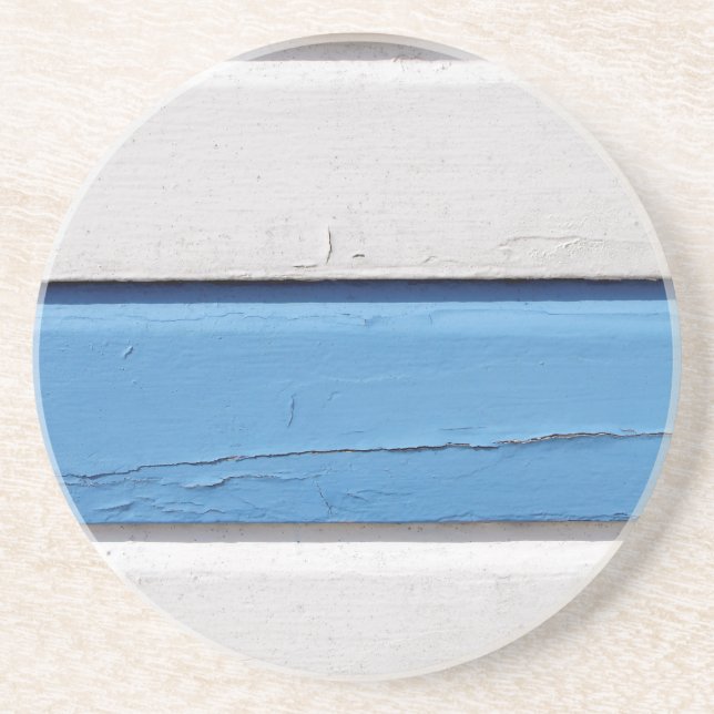 Beach Hut Strips Coaster (Front)
