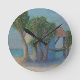 BEACH HUT Wall Clock
