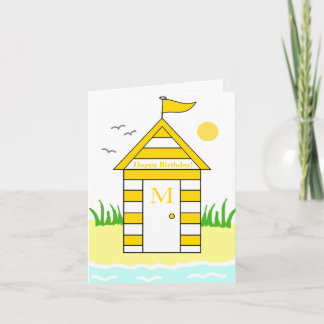 Beach Hut Yellow Card