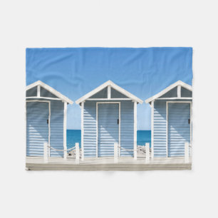Beach Huts 2 Fleece Blanket