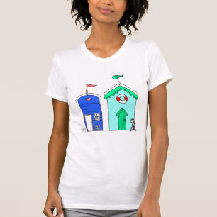 Beach Huts 2 Illustration T-Shirt