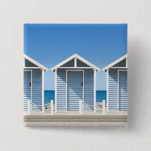 Beach Huts 2 Inch Square Button