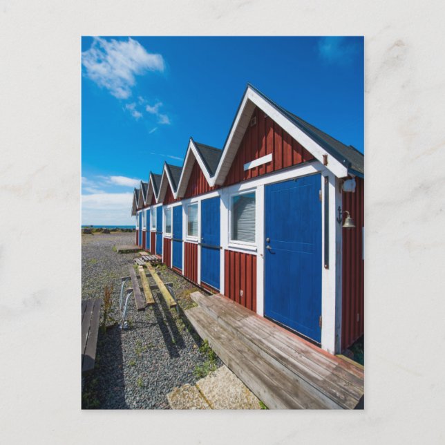 Beach Huts 3 Postcard (Front)