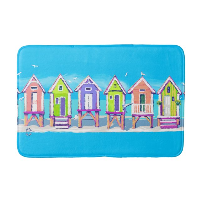 Beach Huts Bath Mat (Front)