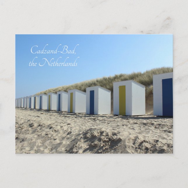 Beach huts, Cadzand-Bad, the Netherlands Postcard (Front)