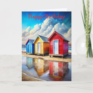 Beach Huts Card