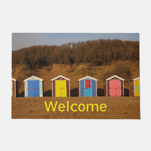 Beach Huts Doormat (Front)