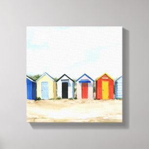 Beach Huts I Canvas Print