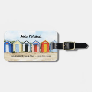 Beach Huts I Luggage Tag
