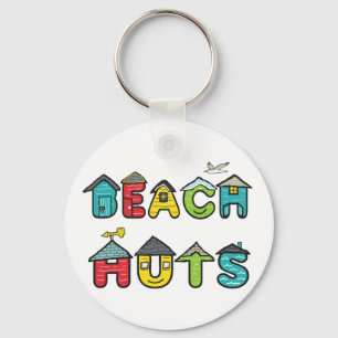 Beach Huts Keychain