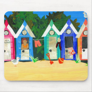 'Beach Huts' Mousepad